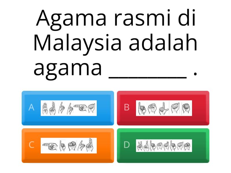 AGAMA DI MALAYSIA - Quiz