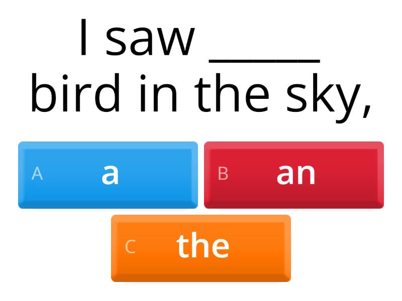 Definite and indefinite - Quiz