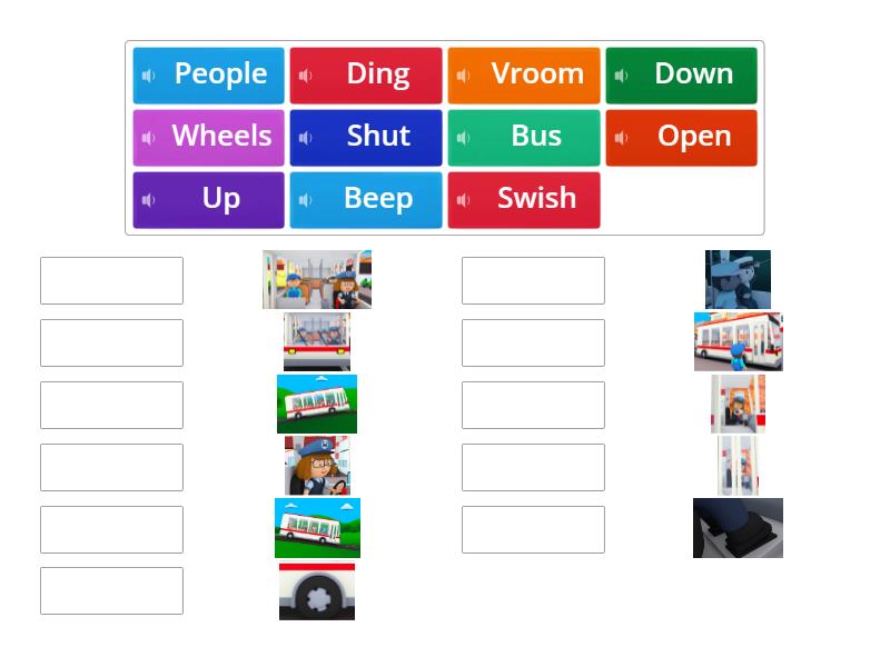 Wheels on the bus - Match up