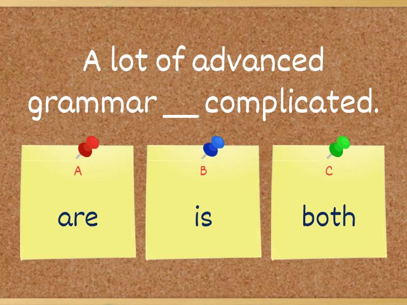 Subj-verb w/ quantifiers - P2/U10 - Quiz