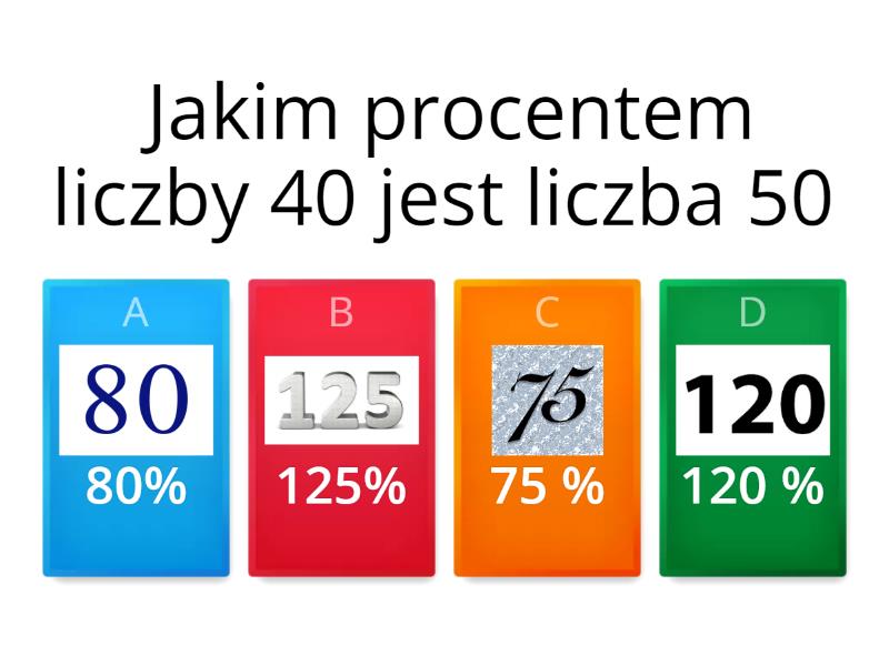 Obliczenia Procentowe Sprawdzian Klasa 6 Ch Obliczenia procentowe - Quiz