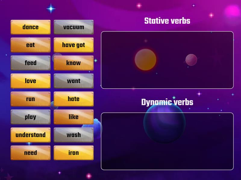 GG3 U1.2 Stative/Dynamic Verbs - Group Sort