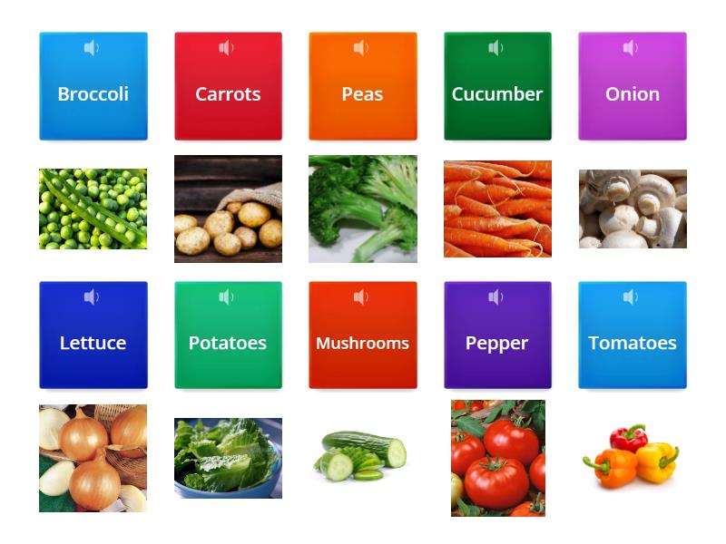 Vegetables Unscramble