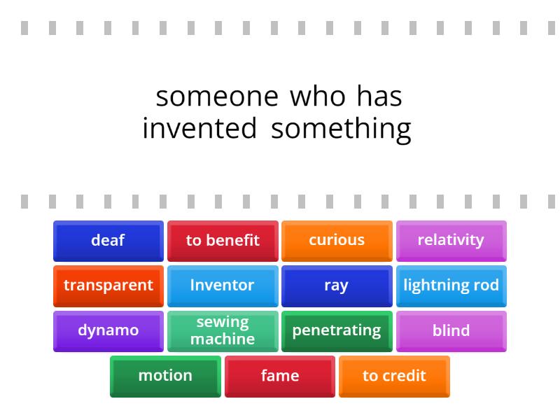 Inventions and Inventors - Find the match