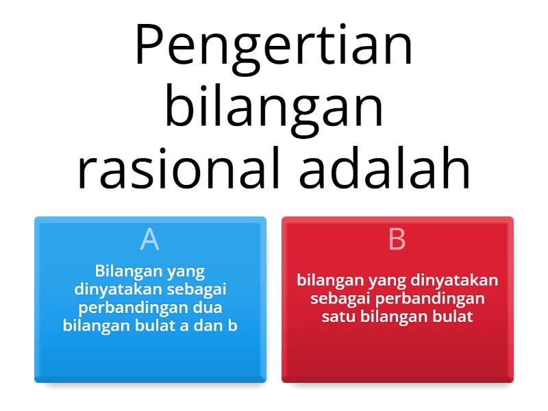 Bilangan Rasional&irasional - Quiz