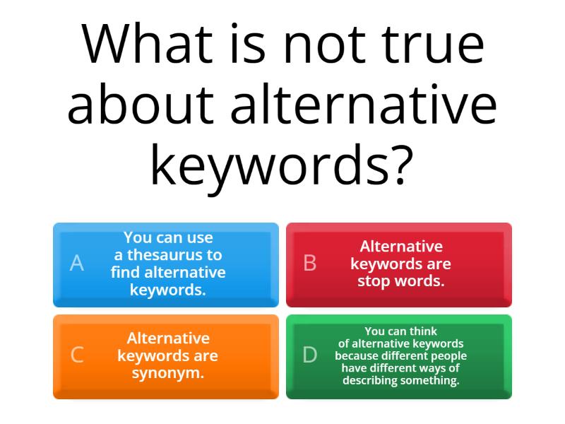 2 - Effective Search Strategies - Quiz