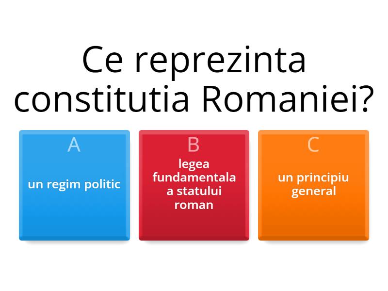 Quiz Constitutia Romaniei - Chestionar