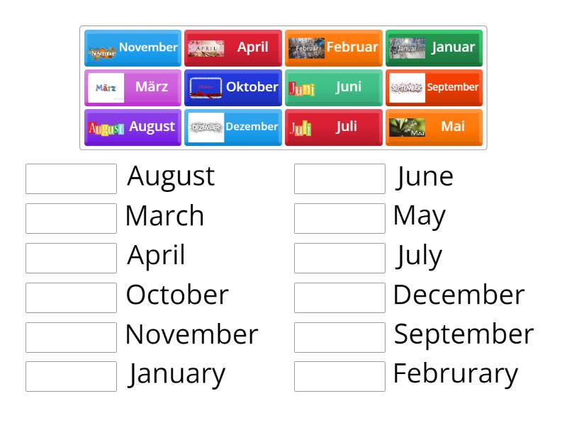 Months - Match up