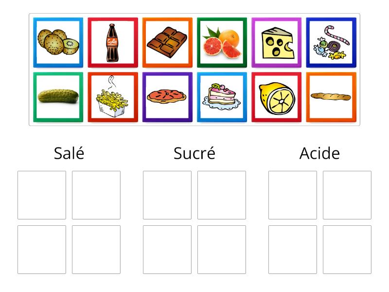 Salé, Sucré Ou Acide? - Group Sort