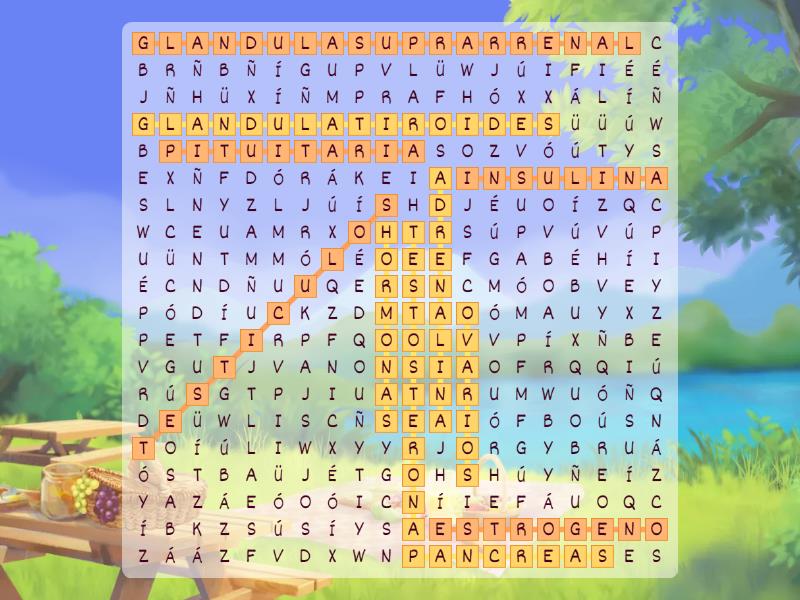 SISTEMA ENDOCRINO - Wordsearch