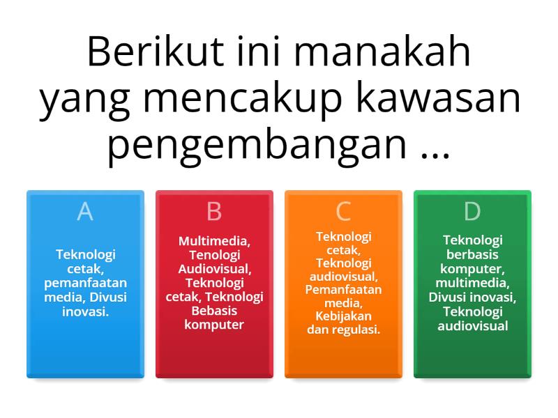 Lima Kawasan Teknologi Pendidikan - Quiz