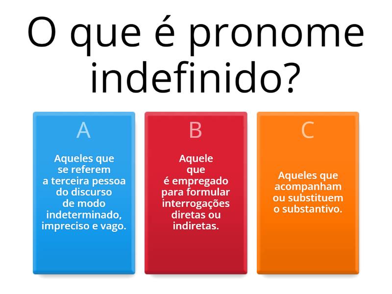 Pronome Indefinido - Quiz