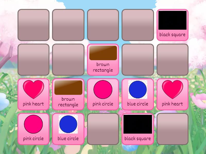 Let's try 1 Color and Shape - Matching pairs
