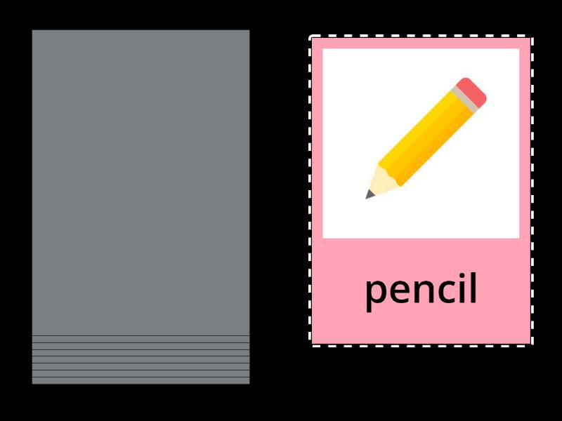 School things (preschool) flashcards - Speaking cards