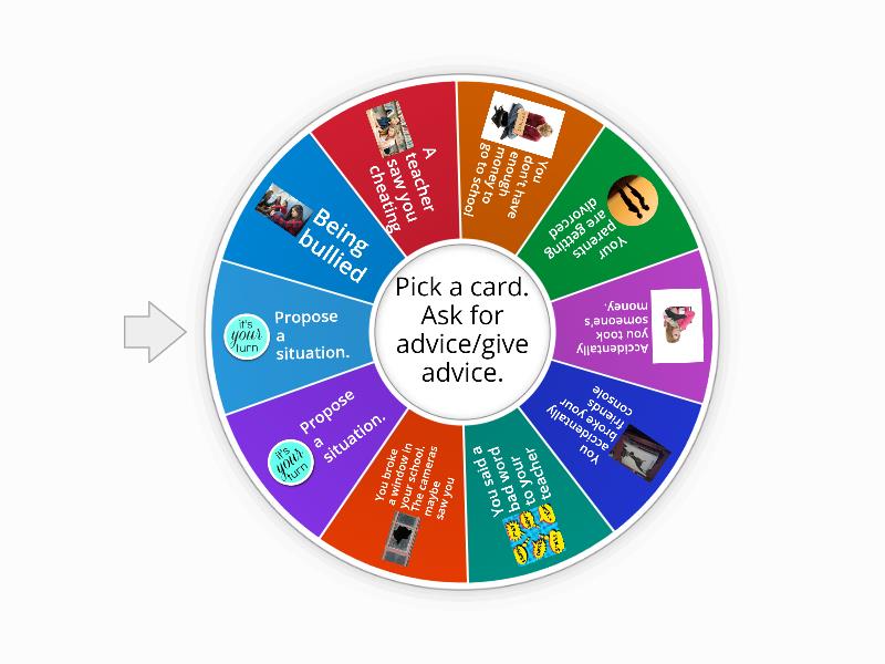 Difficult situations - Spin the wheel