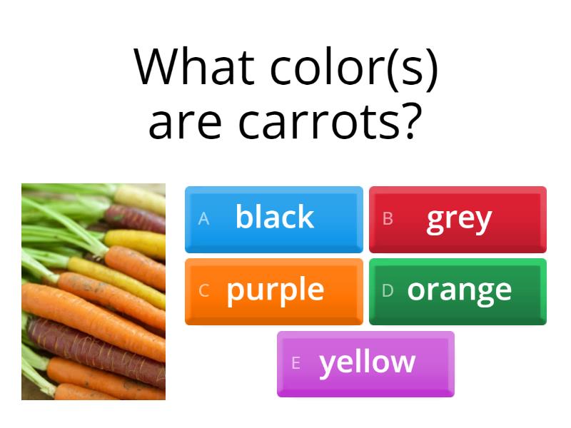 What colors are these root vegetables? Quiz