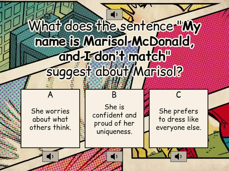 Marisol McDonald Doesn't Match Quiz