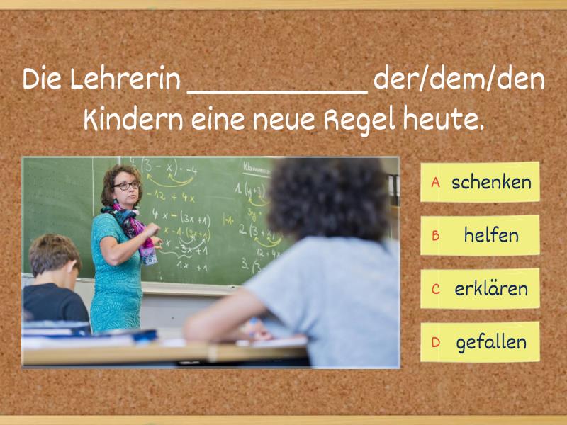 Dativ Verben Kinder PP1 L12 / Präsens + Perfekt - Quiz