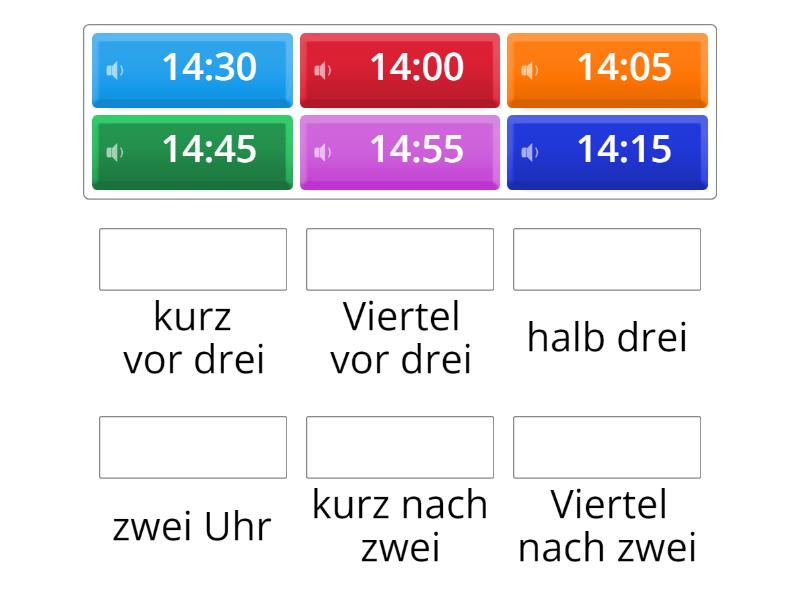 Informelle Uhrzeiten - Match up