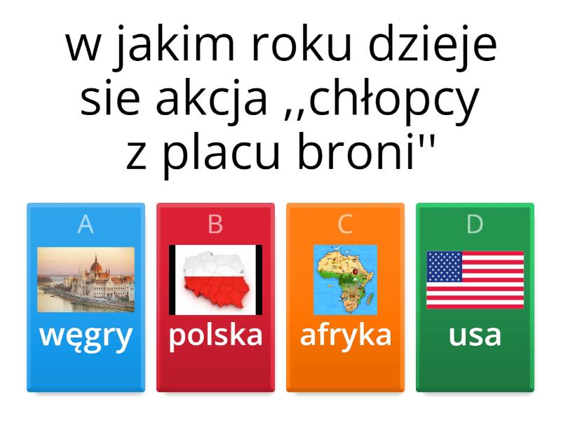 Chłopcy Z Placu Broni Test Z Odpowiedziami test z lektury chłopcy z placu broni - Quiz