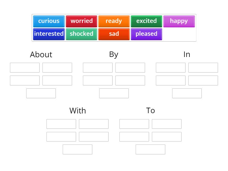 Preposition after Adjective - Group sort