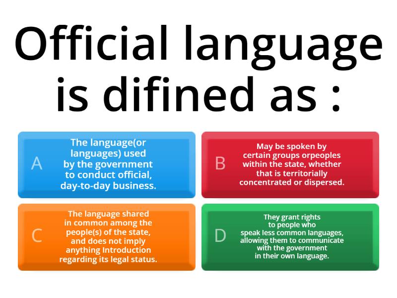 Official Languages - Quiz