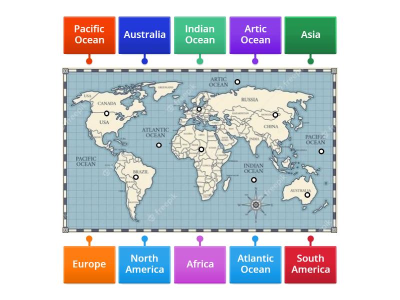 World - Labelled diagram