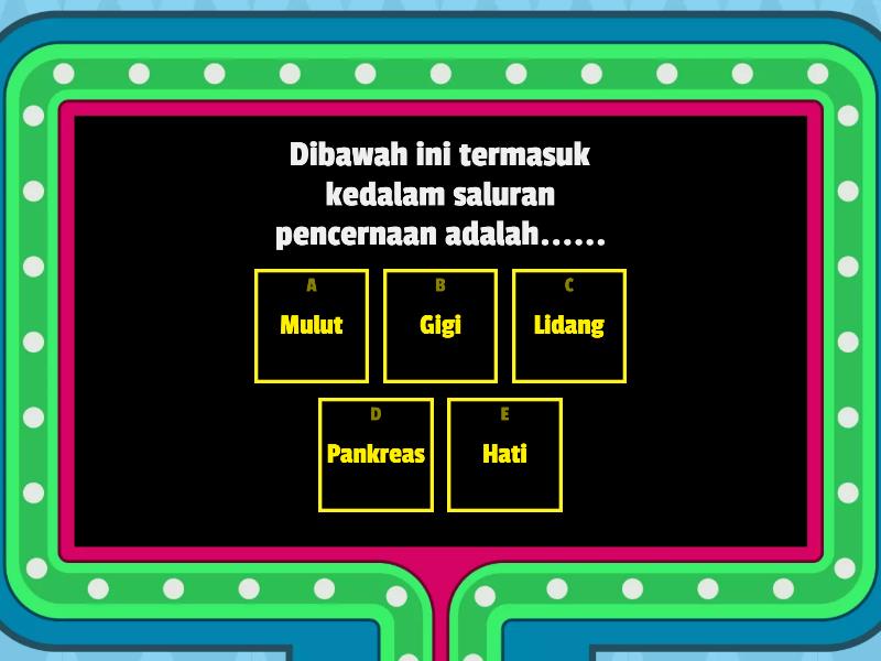 SISTEM PENCERNAAN 2 - Gameshow Quiz