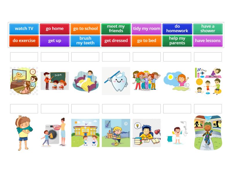 Together 4 unit 7 daily activities - Match up