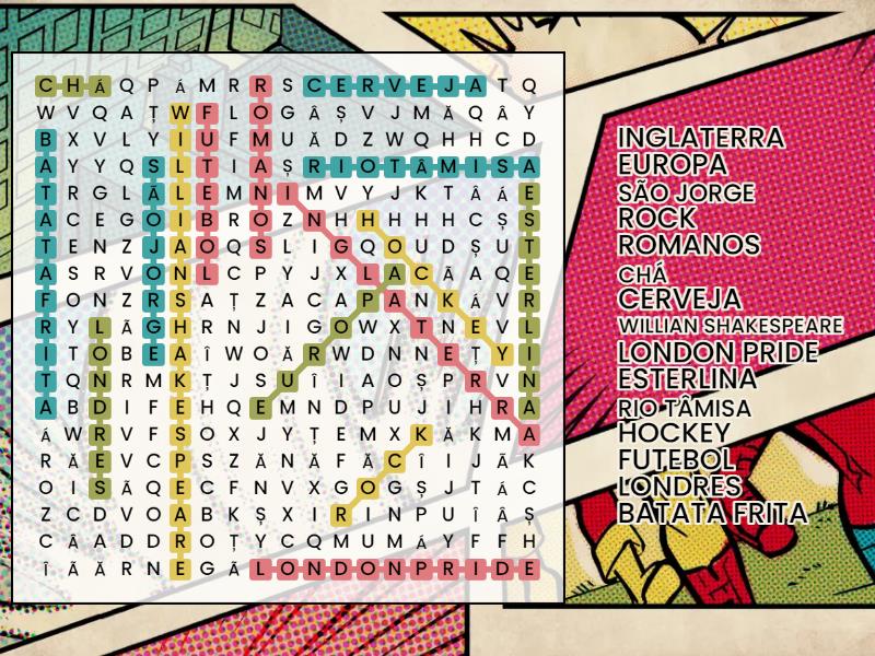 Inglaterra Click - Sopa de letras
