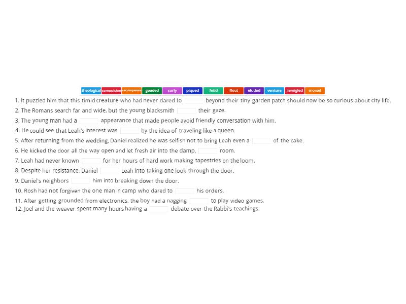 Bronze Bow Vocab Ch 1016 Missing word