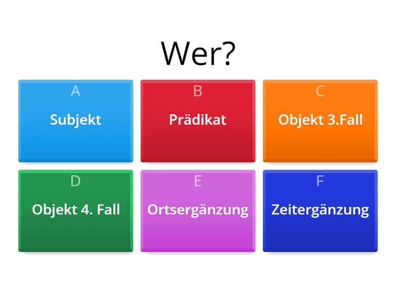 Satzglieder - Quiz