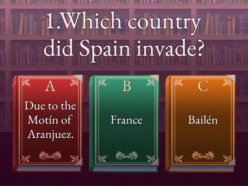 Independence spanish war cuestionario