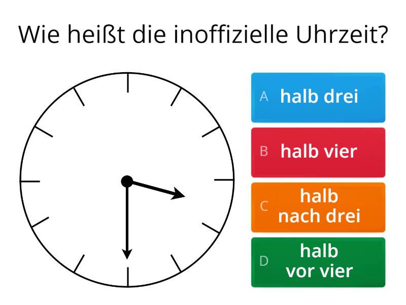 Wieviel Uhr ist es? Quiz