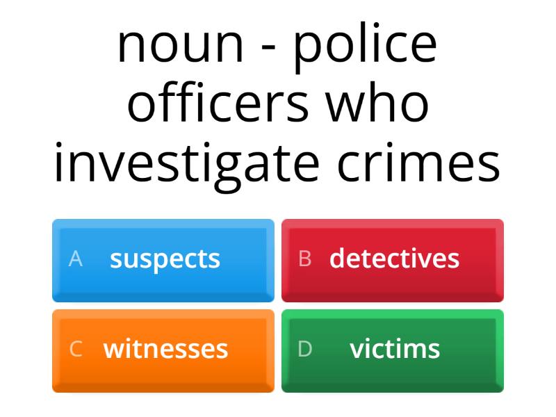 Crime Vocabulary (AEF 3A) - Quiz