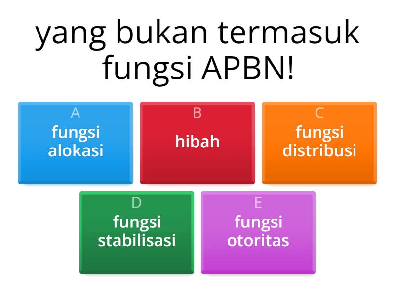 APBN DAN APBD - Quiz