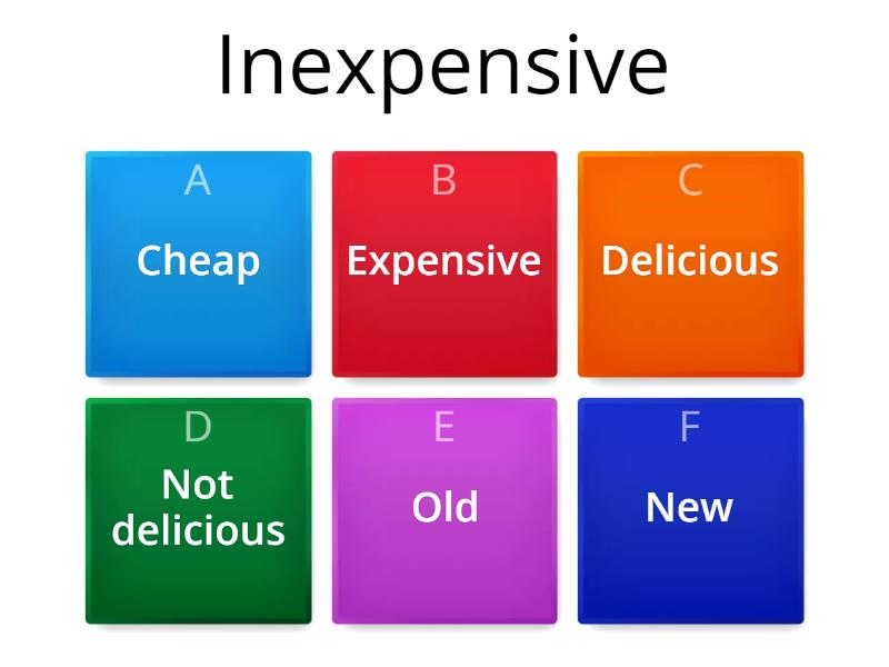 Synonyms for food adjectives Quiz