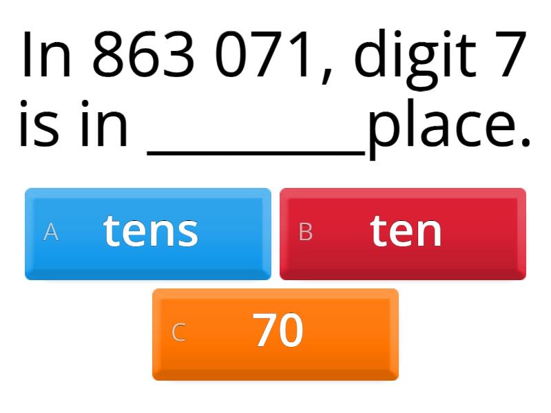 Grade 4 - Place Value To 100 000 - Cuestionario