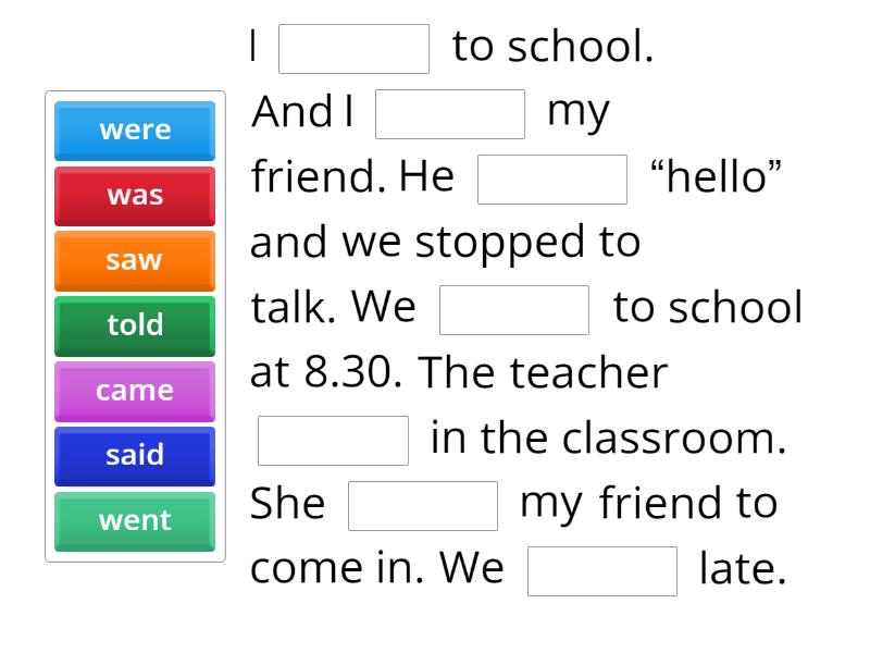 spotlight 3 past simple - Complete the sentence