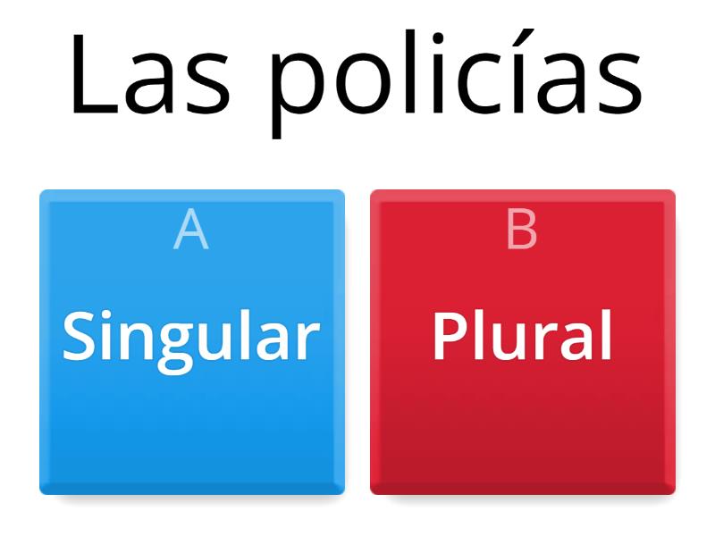 Singular / Plural - Quiz