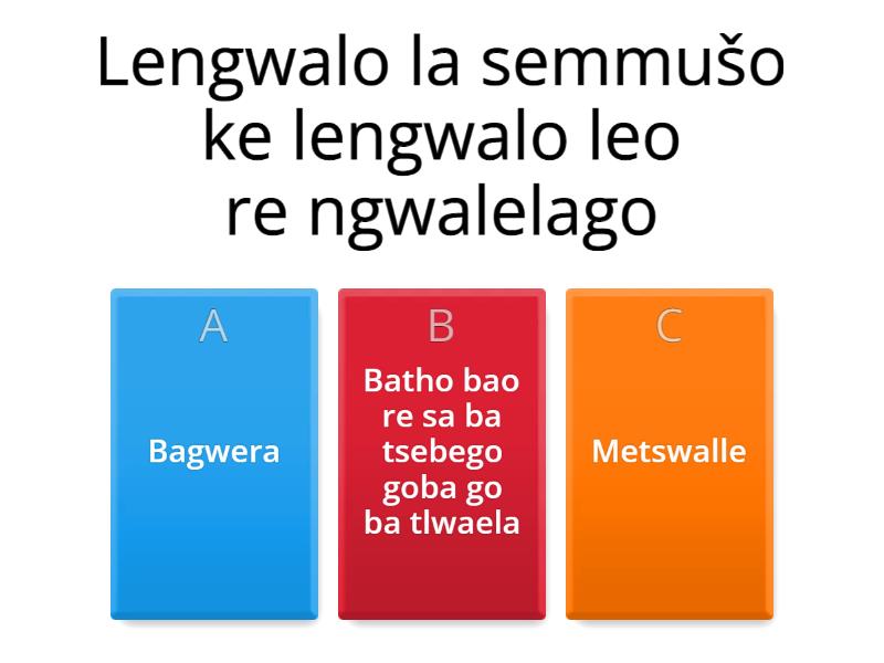 Sepedi THABA JABULA Quiz