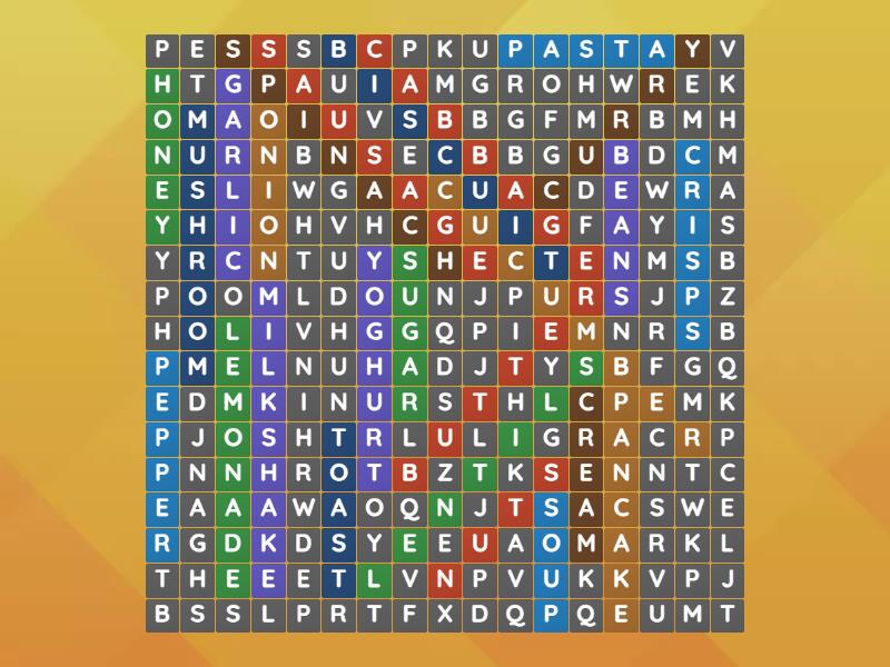 Fabulous Food Wordsearch