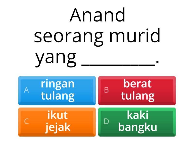 Simpulan Bahasa Tahun 2 Quiz