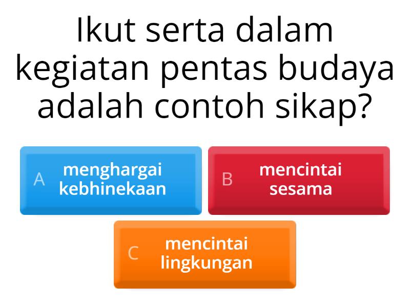 Sikap Mencintai Sesama Dan Lingkungannya Serta Menghargai Perbedaan - Quiz