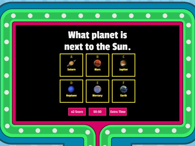 PLANETS quiz - Gameshow quiz