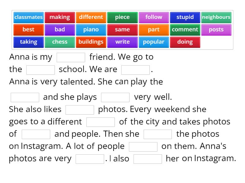 FOCUS 1 UNIT 1 revision - Complete the sentence