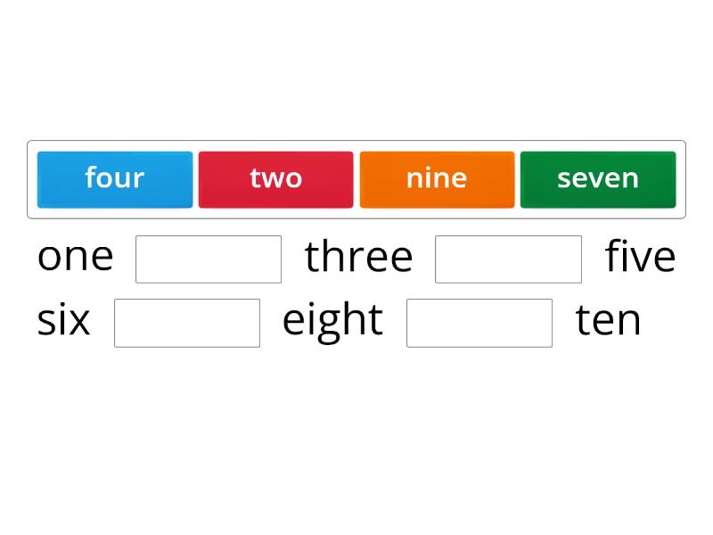 missing numbers 0-10 - Missing word