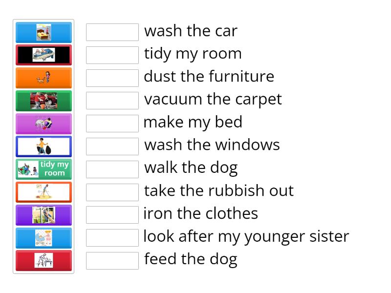 brainy 5 unit 4 chores wordwall