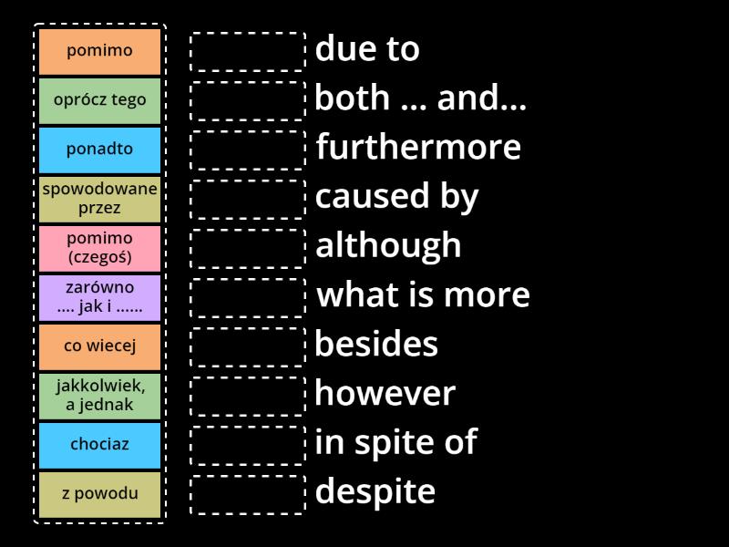 linking words - Match up