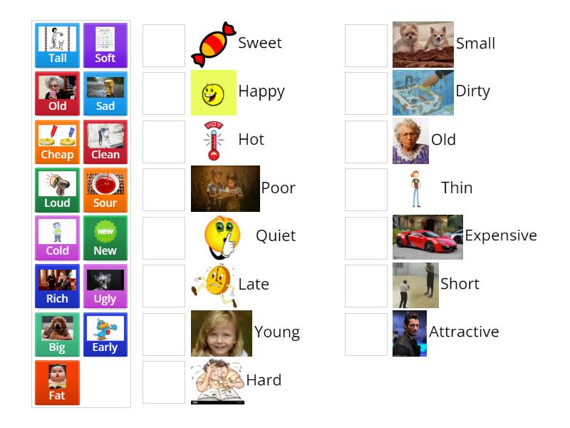 Antonyms - Match up